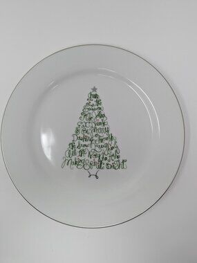🎄 St. Nicholas Square "Eat, Drink, & Be Merry" Christmas Plates - Set of 4